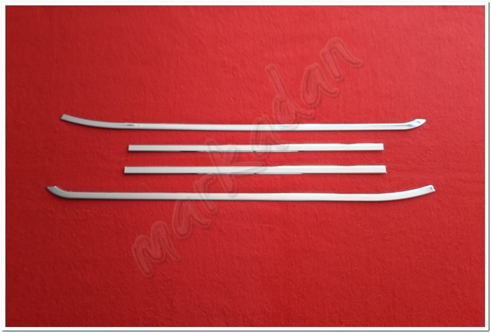 DB Chrome Fiat Doblo Cam Çıtası Nikelajı 2010 Sonrası 4 Parça P.Çelik