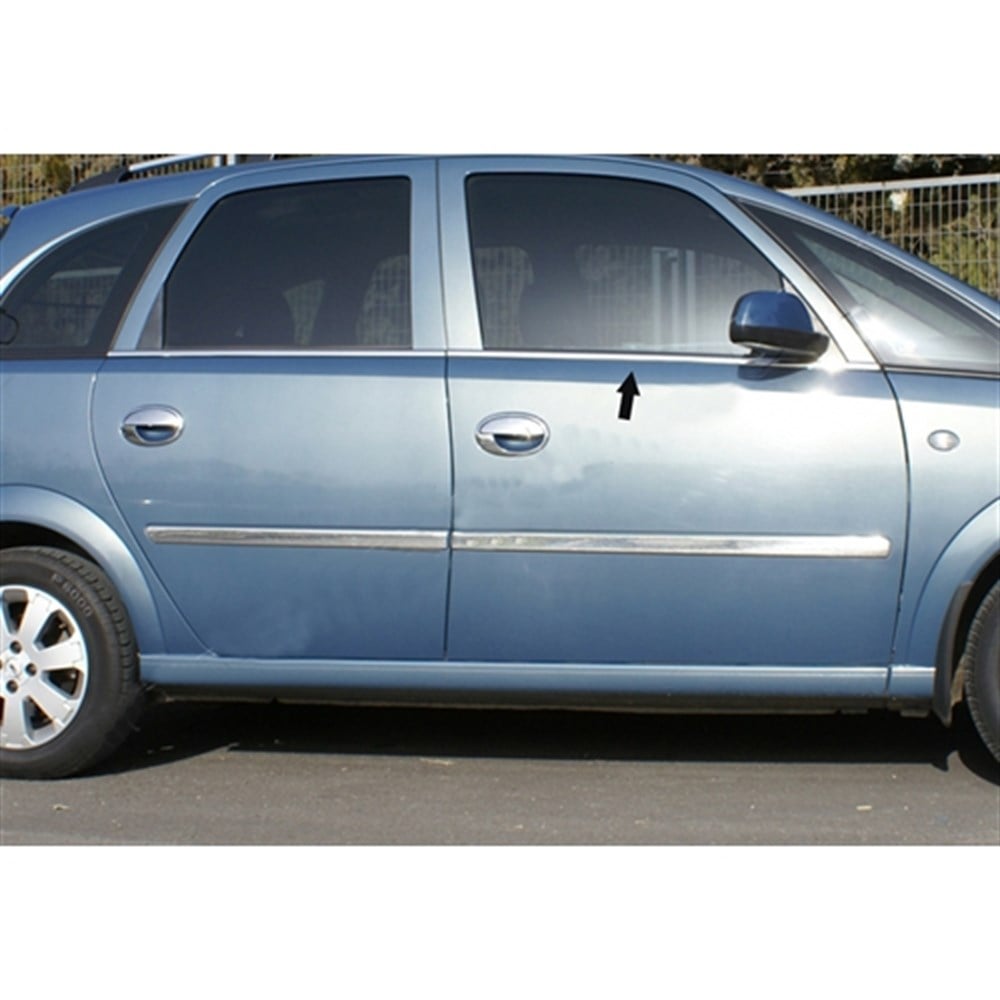 DB Chrome Opel Meriva Cam Çıtası Nikelajı 2002-2010 8 Parça P.Çelik