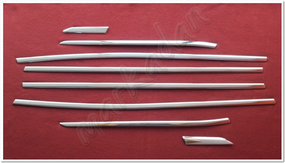 DB Chrome Peugeot 3008 Cam Çıtası Nikelajı 2016 Sonrası 8 Parça P.Çelik