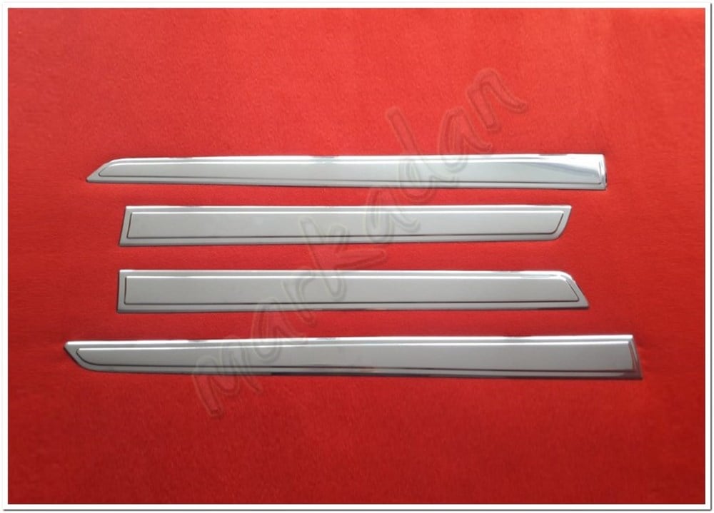 DB Chrome Peugeot Partner Tepee Krom Yan Kapı Çıtası 2008-2018 4 Parça P.Çelik