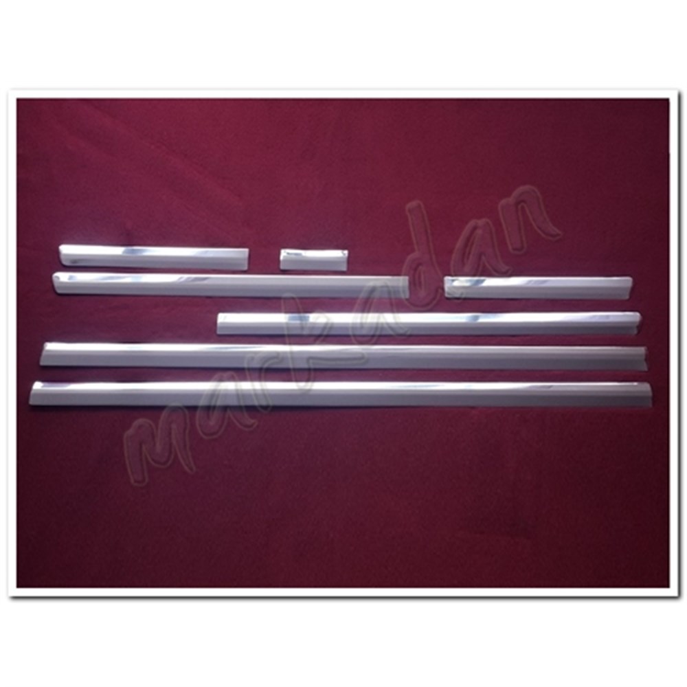 DB Chrome VW T5 Transporter Uzun Şasi Çift Sürgülü Krom Yan Kapı Çıtası 2003-2014 7 Parça P.Çelik