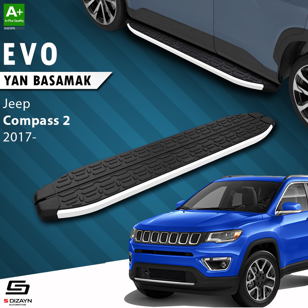 Jeep Compass 2 Evo Aluminyum Yan Basamak 173 Cm 2017 Üzeri