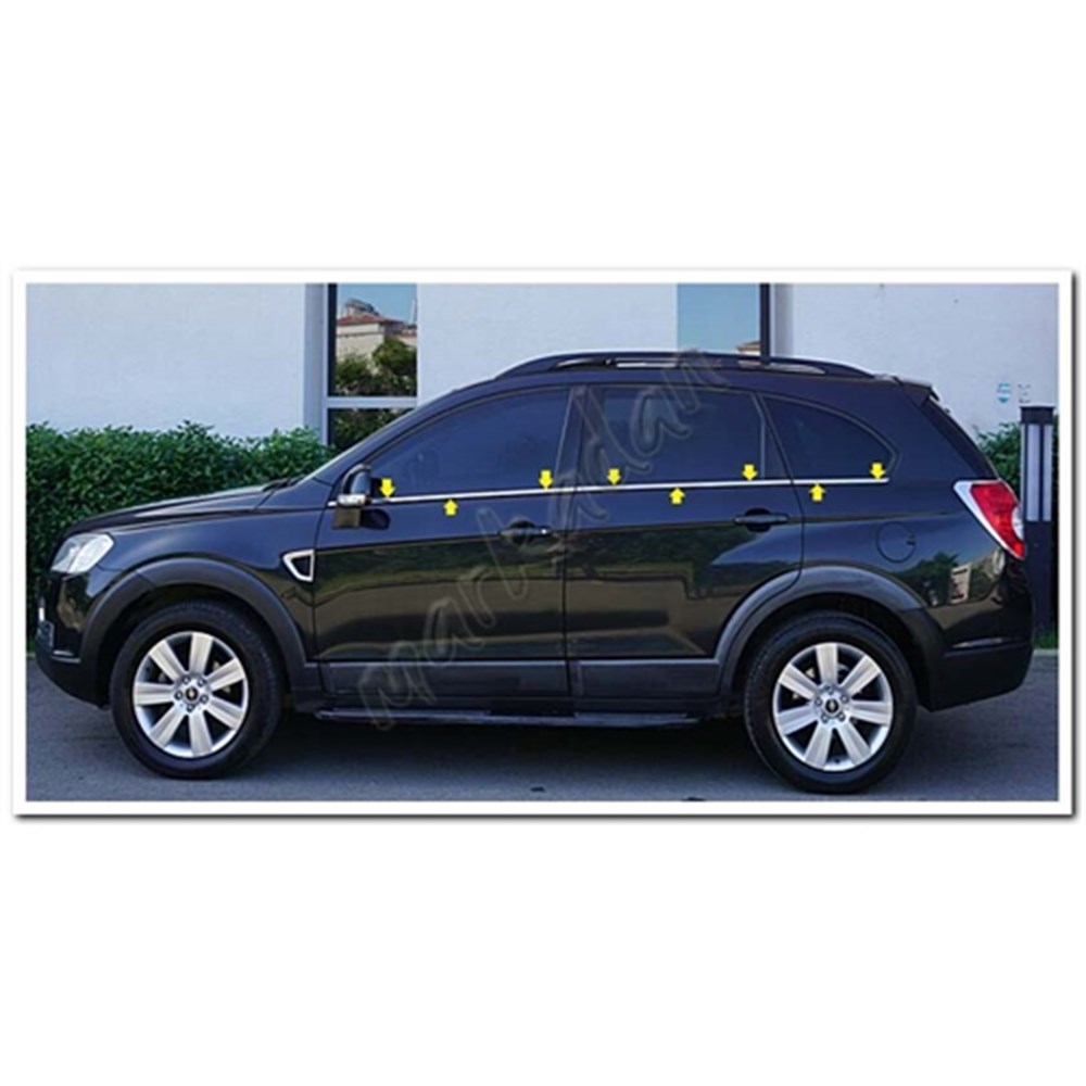 Markadan Chevrolet Captiva Krom Cam Çıtası 2006-2018 6 Parça Paslanmaz Çelik