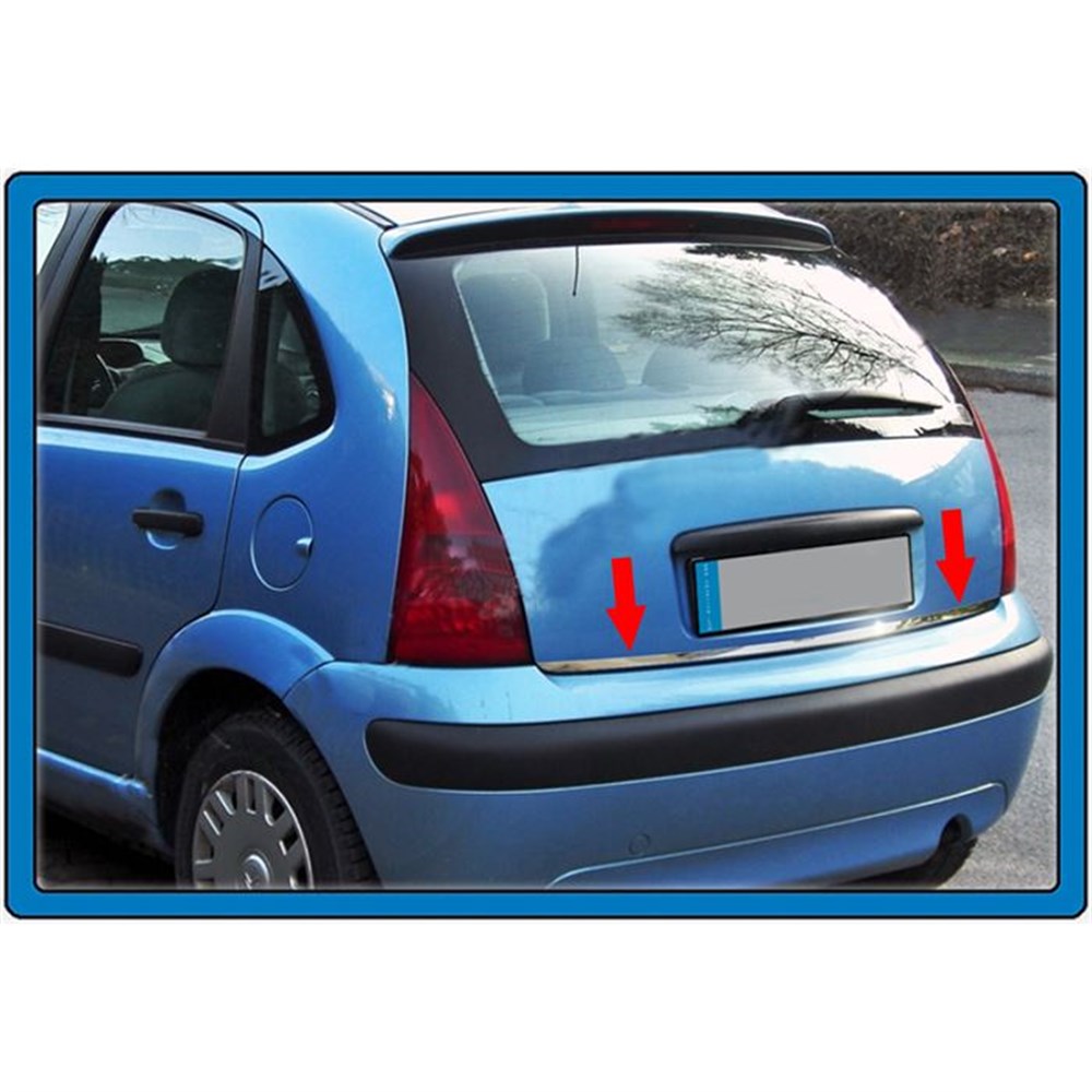 Markadan Citroen C3 Krom Bagaj Alt Çıta 2002-2009 Paslanmaz Çelik