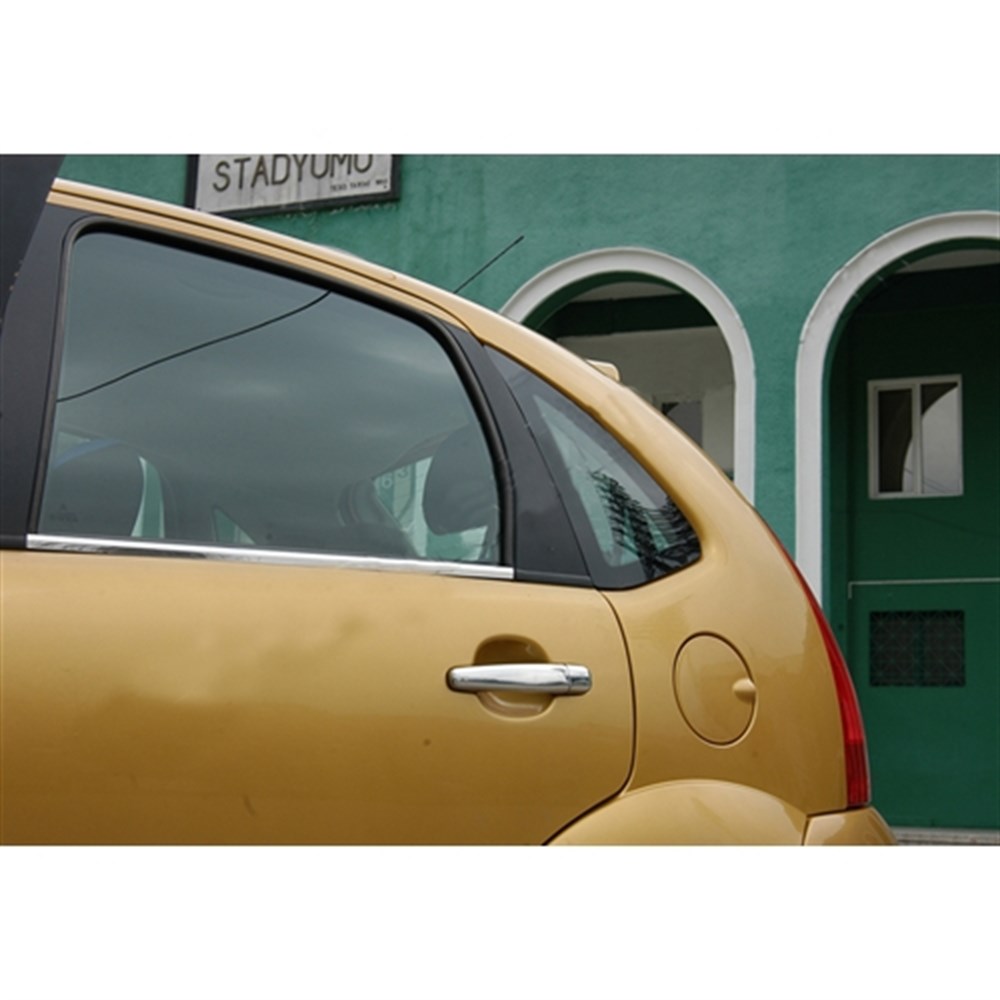 Markadan Citroen C3 Krom Cam Çıtası 2002-2009 4 Parça Paslanmaz Çelik