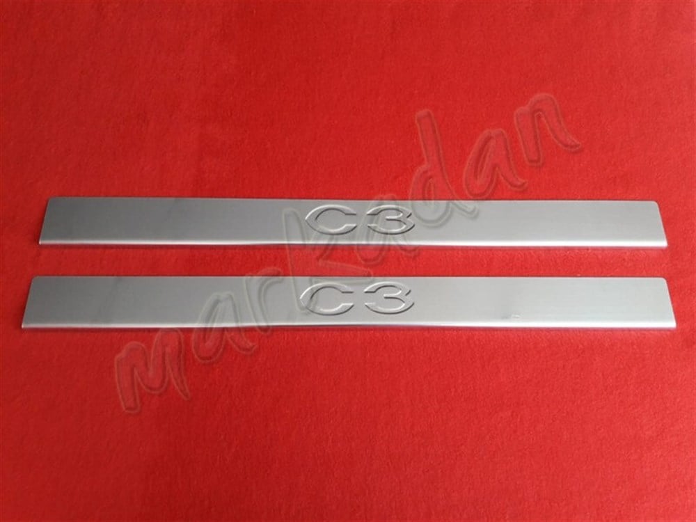 Markadan Citroen C3 Coupe Kapı Eşiği 2002-2009 2 Parça Paslanmaz Çelik