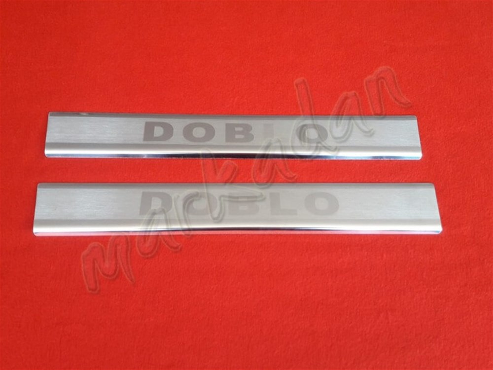 Markadan Fiat Doblo Kapı Eşiği 2010 Sonrası 2 Parça Paslanmaz Çelik