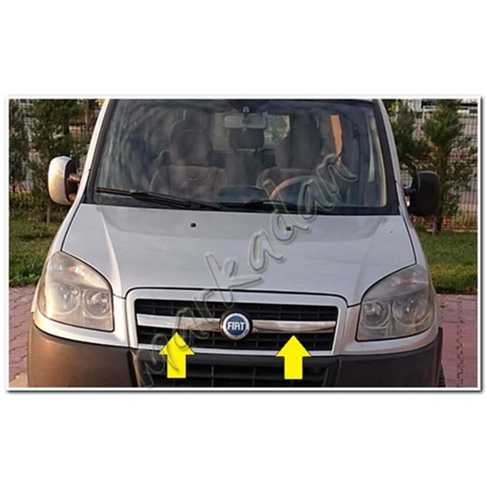 Markadan Fiat Doblo Krom Ön Panjur 2006-2012 2 Parça Paslanmaz Çelik