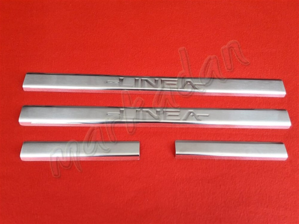 Markadan Fiat Linea Kapı Eşiği 2006-2018 4 Parça Paslanmaz Çelik
