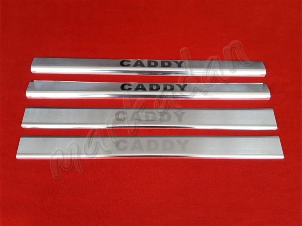 Markadan VW Caddy Krom Kapı Eşiği 2004-2014 4 Parça Paslanmaz Çelik
