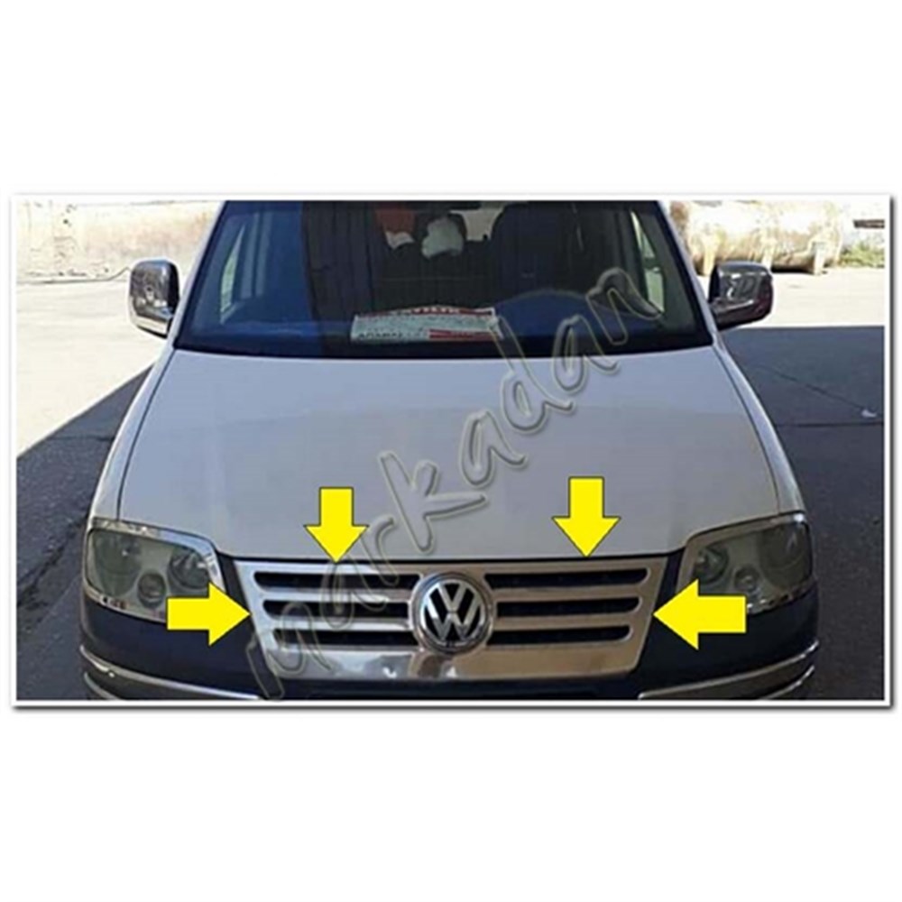 Markadan VW Caddy Krom Ön Panjur Formlu 2004-2010 Paslanmaz Çelik