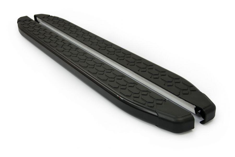 Omsa Line Peugeot Rifter Yan Basamak 2019 Sonrası Uzun Şasi Blackline Mat Siyah Alüminyum Alınlı Yan Koruma Basamak