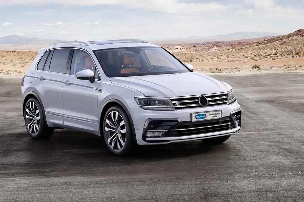 OMSA VW Tiguan Krom Ön Panjur 4 Parça 2020 ve Sonrası