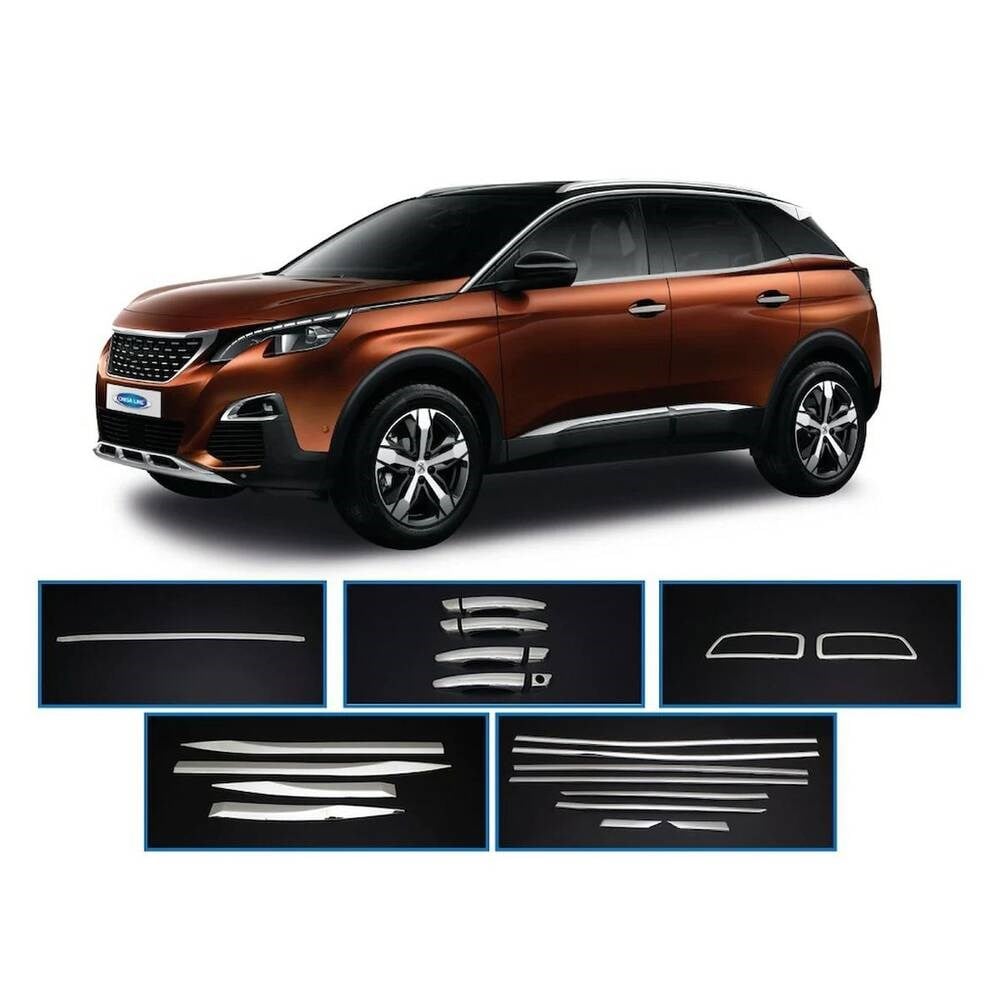 Peugeot 3008 5 Parça Krom Set 2016 ve Sonrası