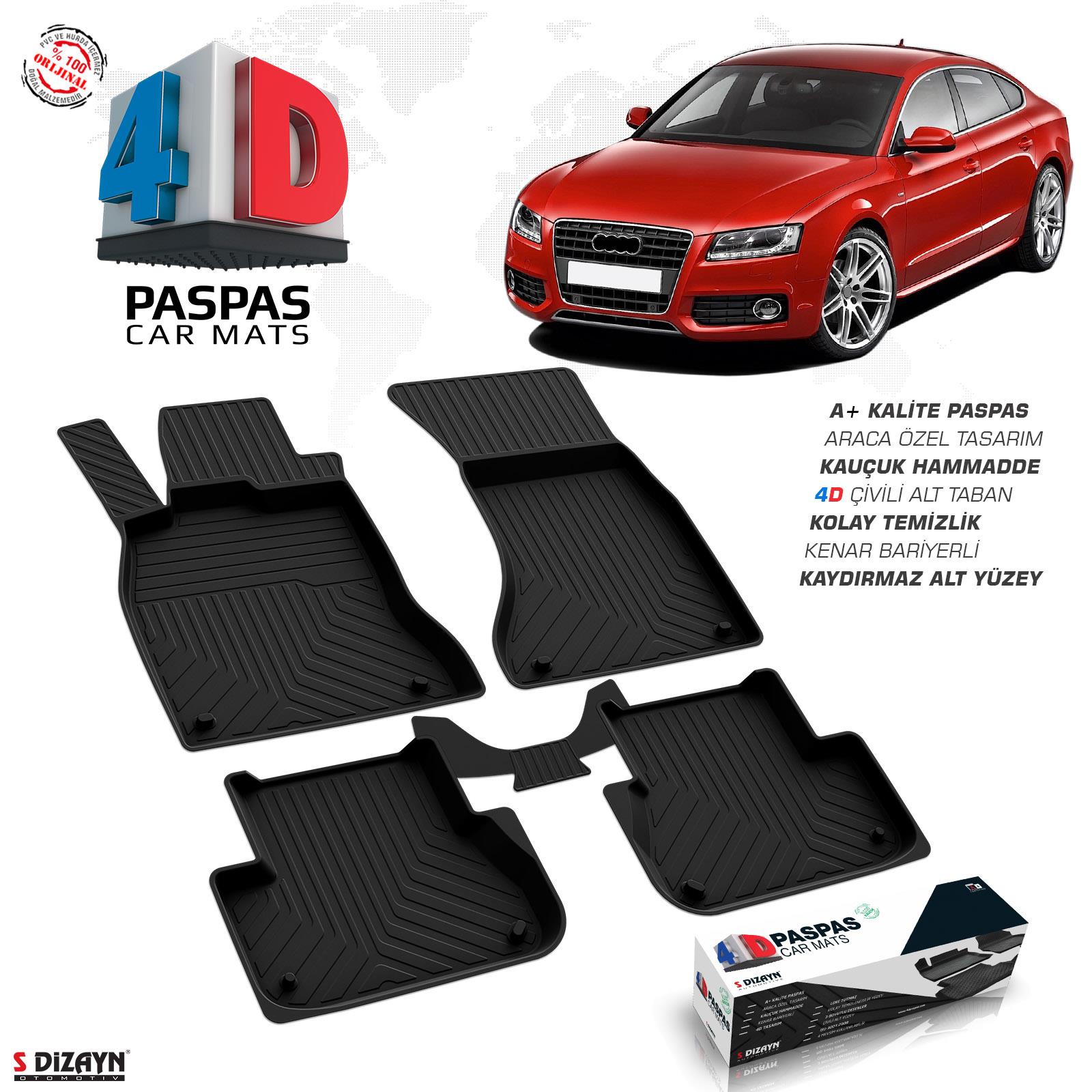 S-Dizayn Audi A5 4D Havuzlu Paspas 2008-2016 A+Kalite