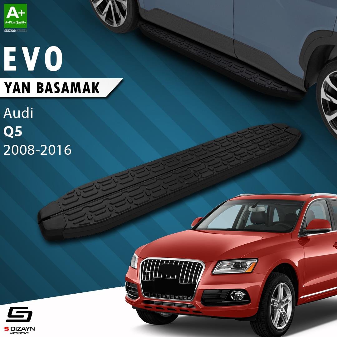 S-Dizayn Audi Q5 Evo Siyah Yan Basamak 183 Cm 2008-2016 A+ Kalite