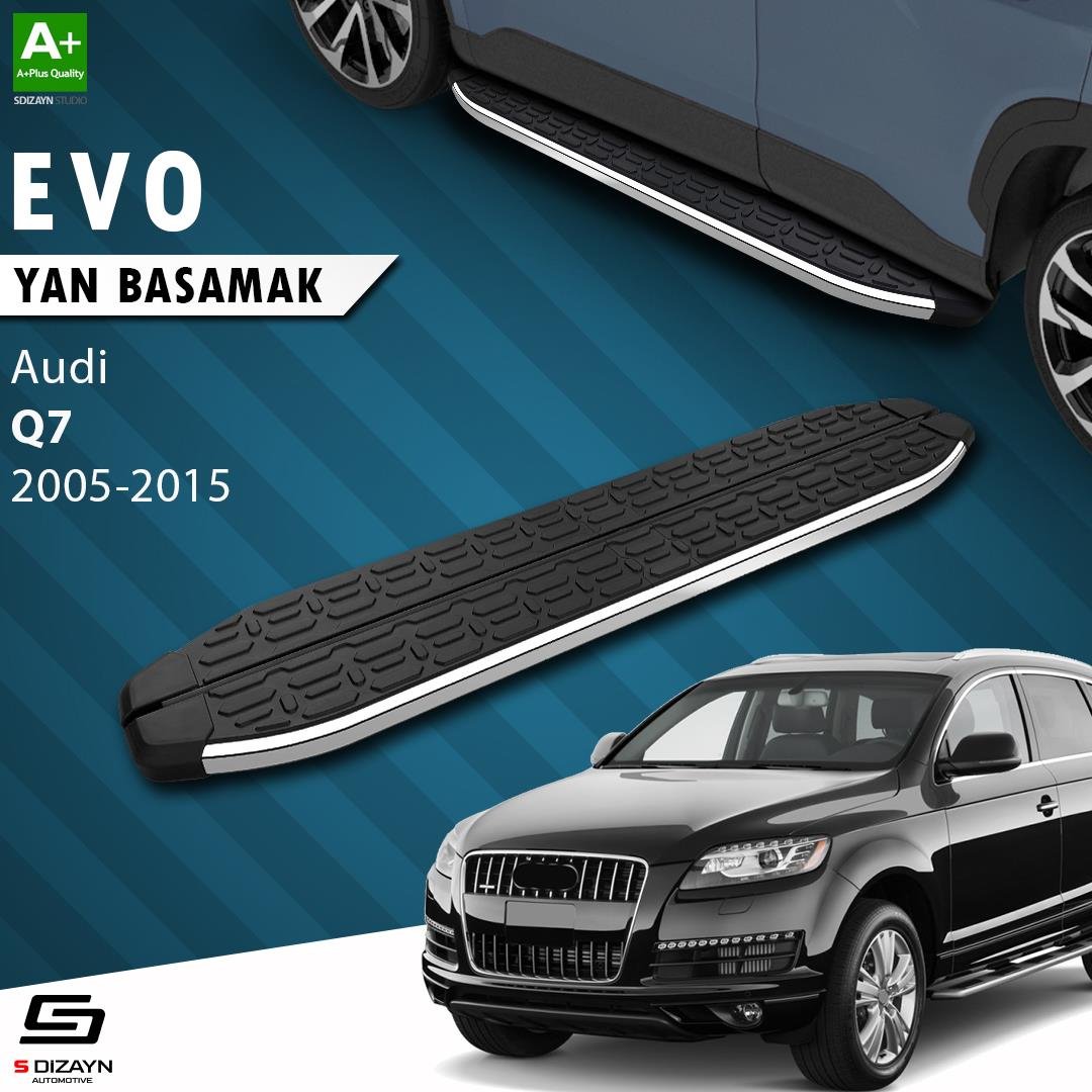 S-Dizayn Audi Q7 Evo Krom Yan Basamak 213 Cm 2005-2015 A+ Kalite