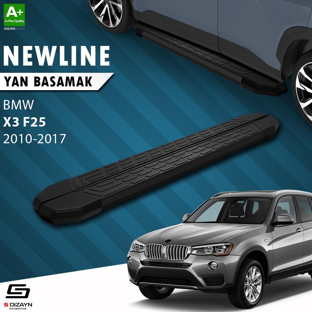 S-Dizayn Bmw X3 F25 NewLine Siyah Yan Basamak 193 Cm 2010-2017 A+ Kalite