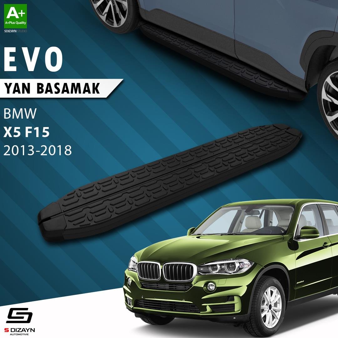 S-Dizayn Bmw X5 F15 Evo Siyah Yan Basamak 193 Cm 2013-2018 A+ Kalite