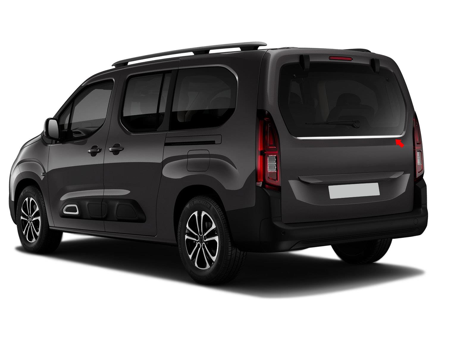 S-Dizayn Citroen Berlingo Krom Bagaj Camı Alt Çıtası 2019 Üzeri