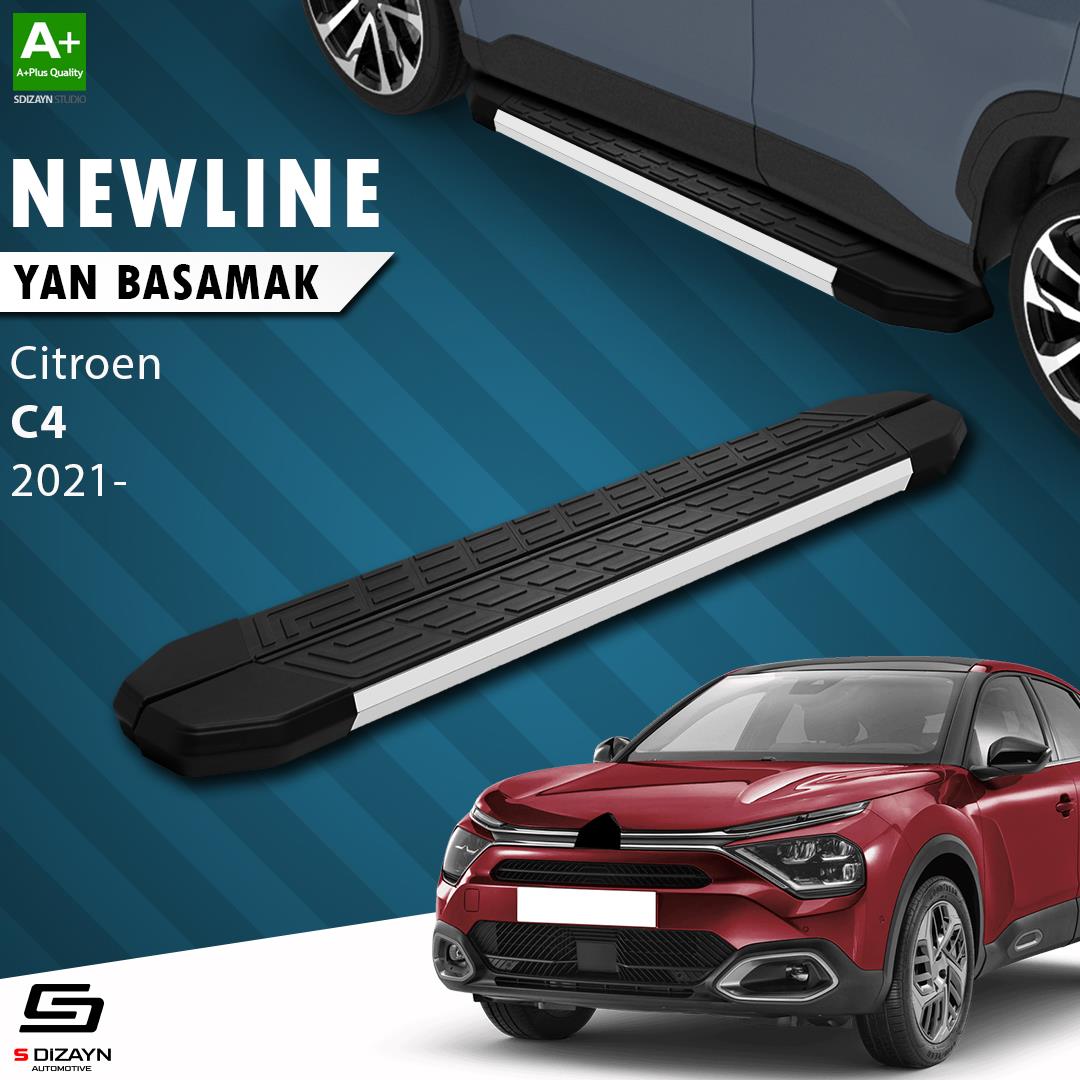 S-Dizayn Citroen C4 3 NewLine Aluminyum Yan Basamak 183 Cm 2021 Üzeri A+ Kalite