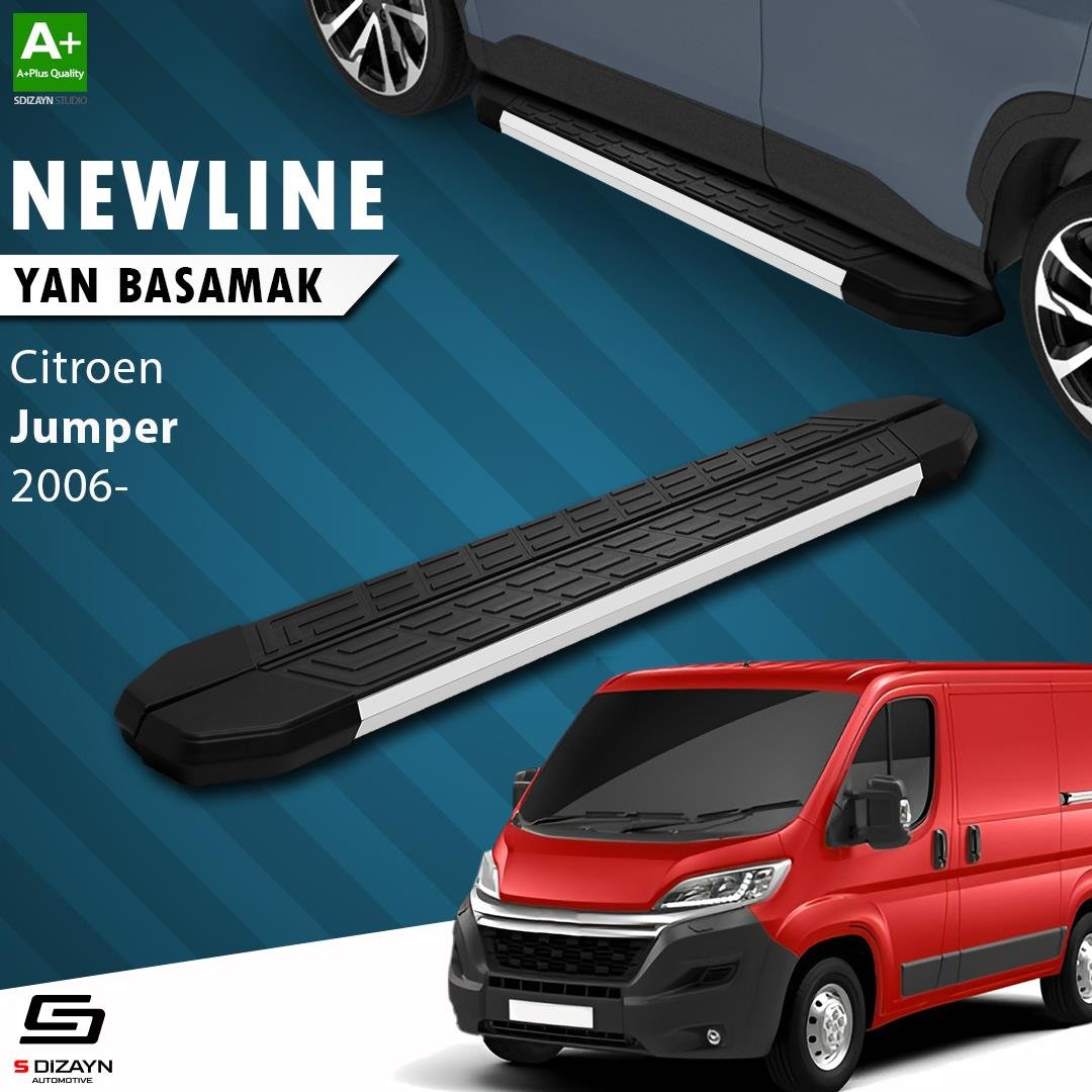 S-Dizayn Citroen Jumper 3 Uzun Şase NewLine Aluminyum Yan Basamak 313 Cm 2006-2022 A+ Kalite