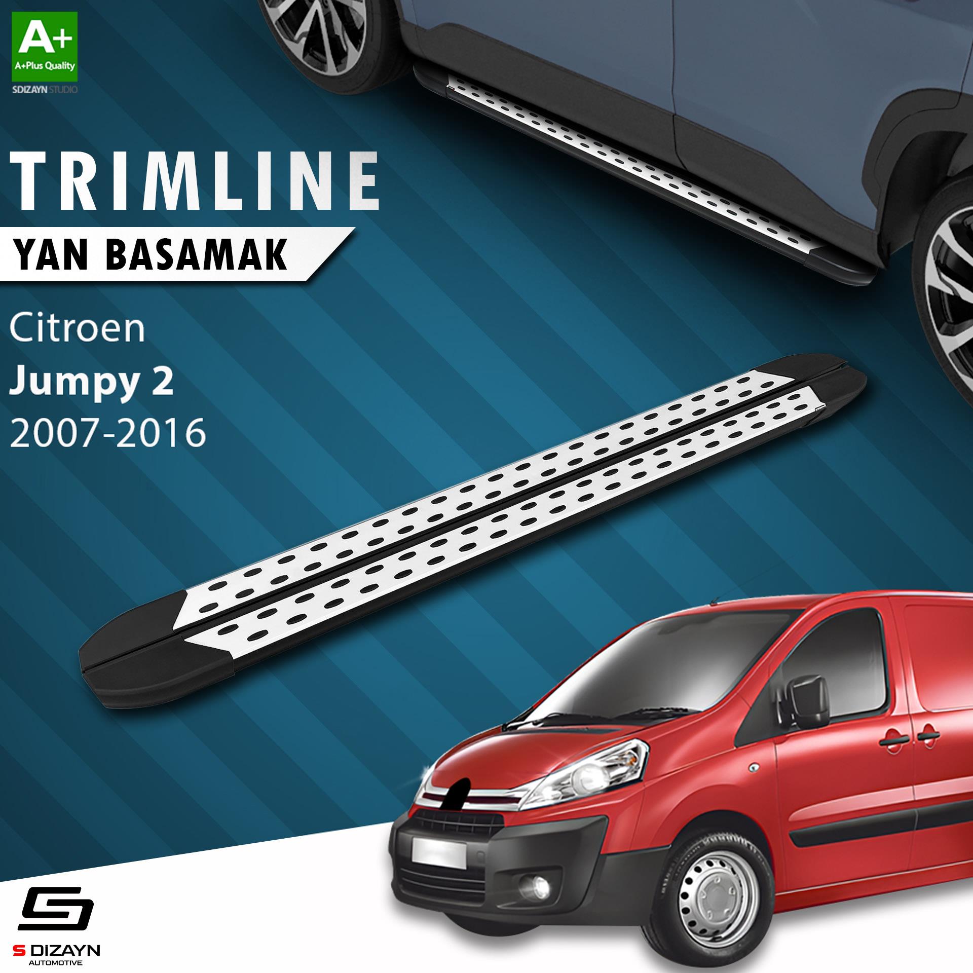 S-Dizayn Citroen Jumpy 2 Uzun Şase TrimLine Gri Yan Basamak 230 Cm 2007-2016