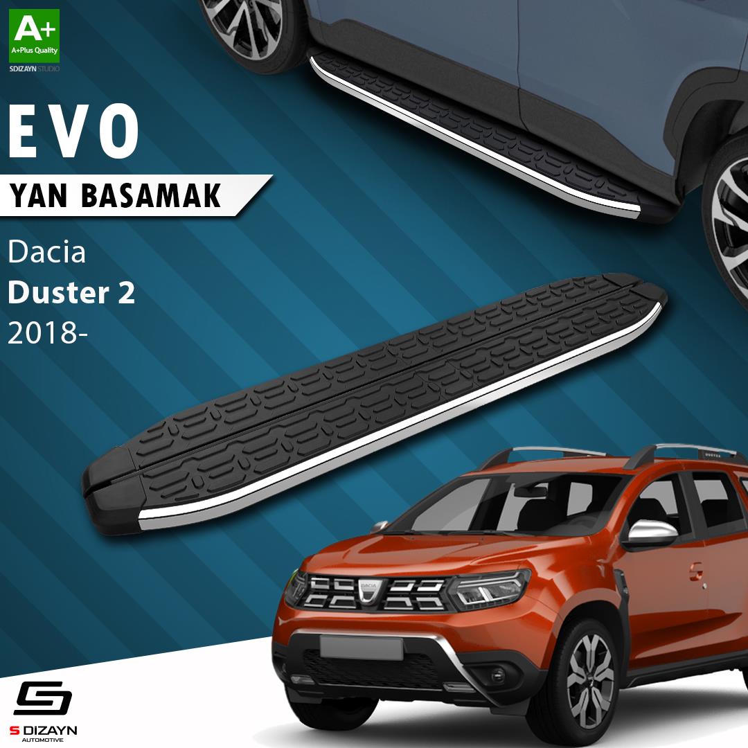 S-Dizayn Dacia Duster 2 Evo Krom Yan Basamak 183 Cm 2018-2023 A+ Kalite