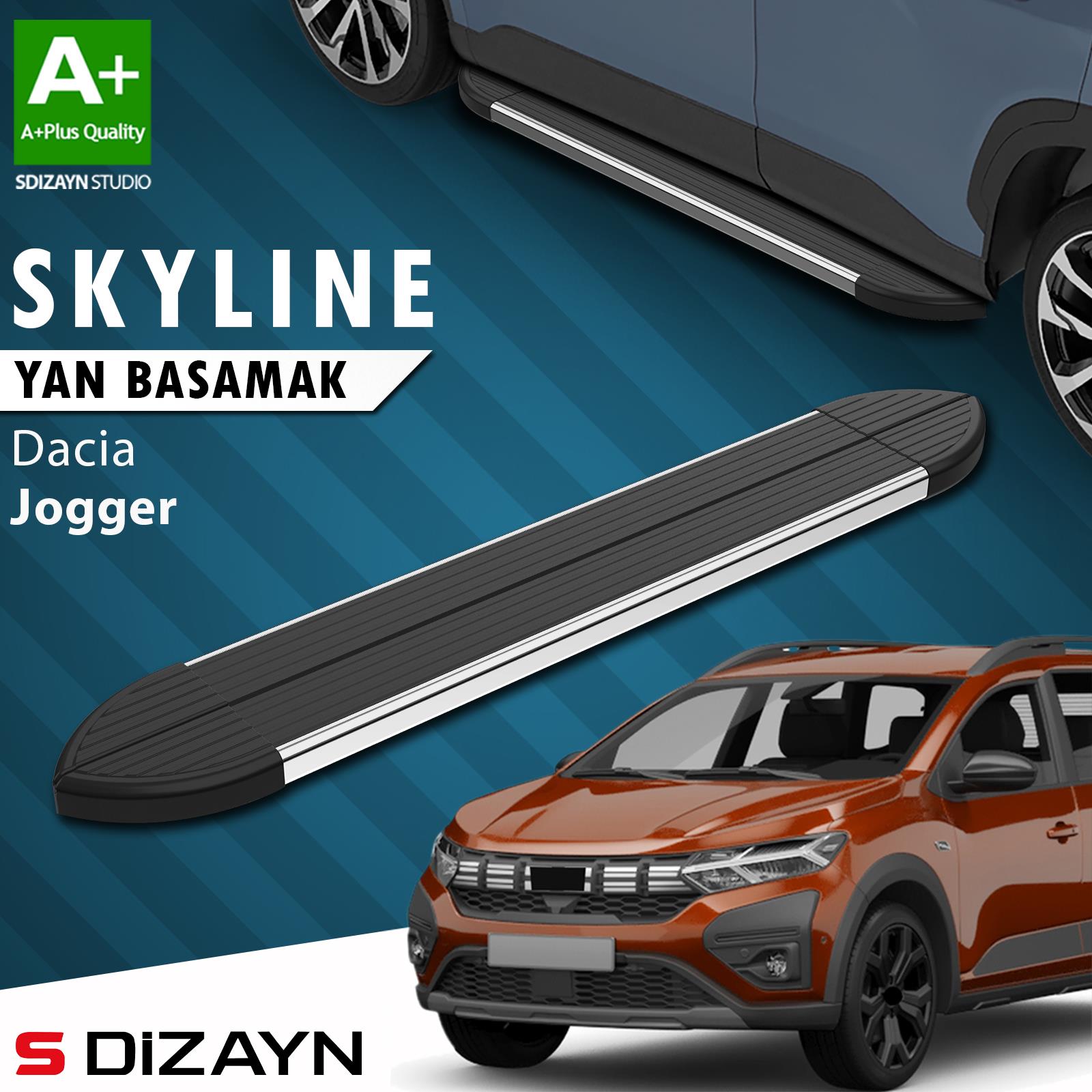 S-Dizayn Dacia Jogger Skyline Krom Yan Basamak 213 Cm 2022 Üzeri A+ Kalite