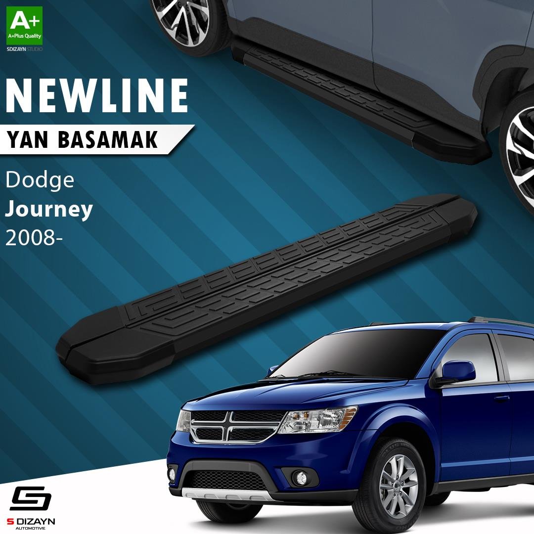 S-Dizayn Dodge Journey NewLine Siyah Yan Basamak 183 Cm 2008-2020 A+ Kalite