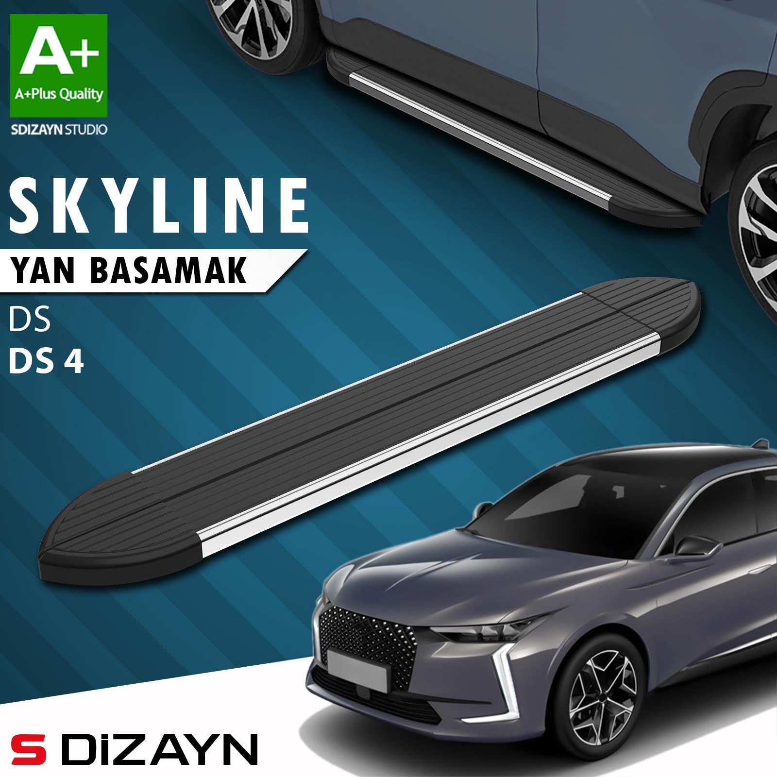 S-Dizayn DS DS 4 Skyline Krom Yan Basamak 183 Cm 2020 Üzeri A+ Kalite