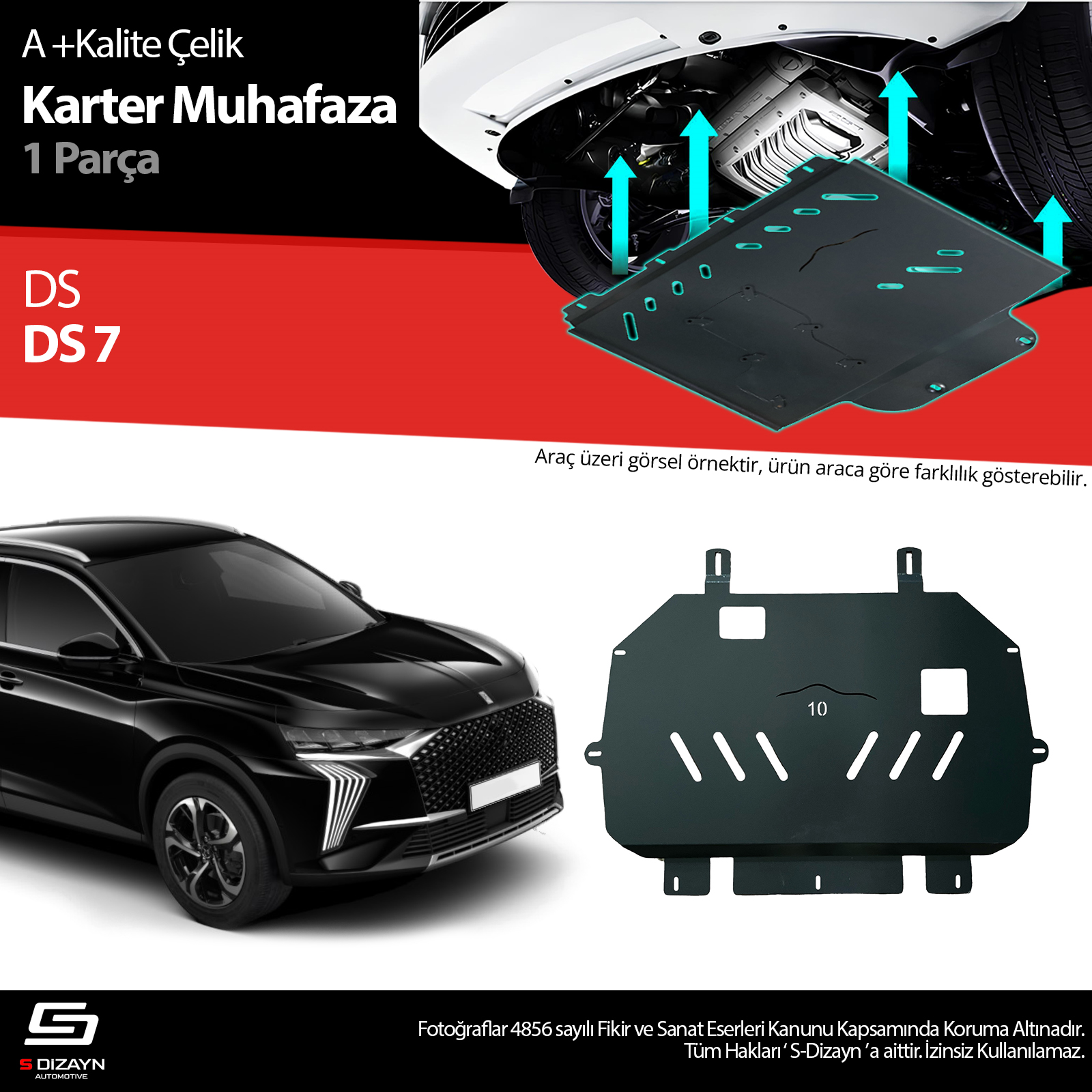 S-Dizayn DS DS7 Çelik Karter Muhafaza Koruma 2017 Üzeri A+ Kalite