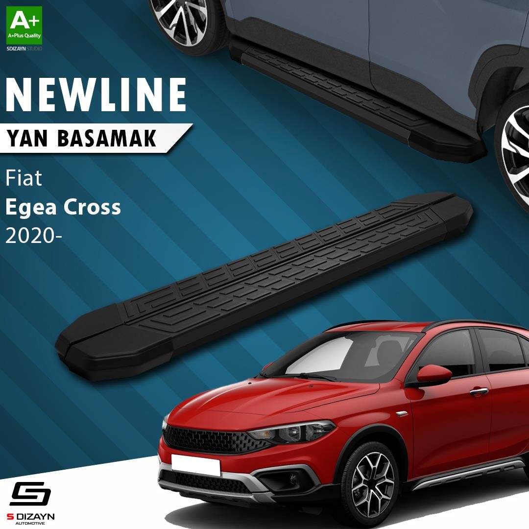 S-Dizayn Fiat Egea Cross NewLine Siyah Yan Basamak 183 Cm 2020 Üzeri A+ Kalite