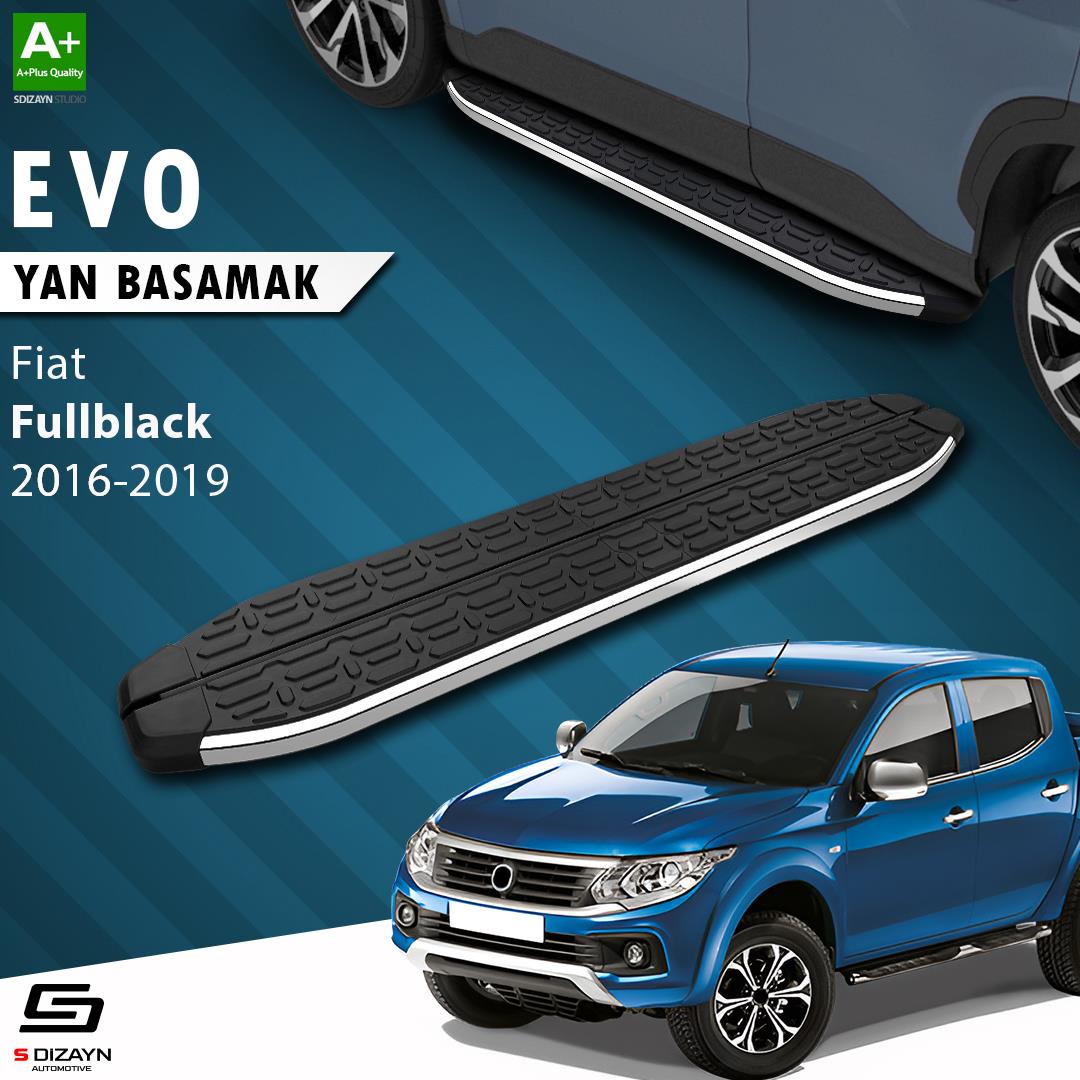 S-Dizayn Fiat Fullback Evo Krom Yan Basamak 193 Cm 2016-2019 A+ Kalite