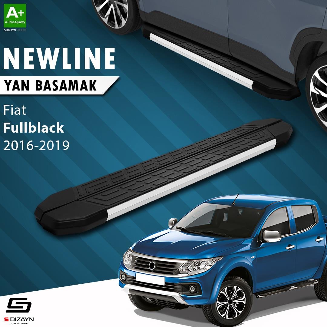 S-Dizayn Fiat Fullback NewLine Aluminyum Yan Basamak 193 Cm 2016-2019 A+ Kalite