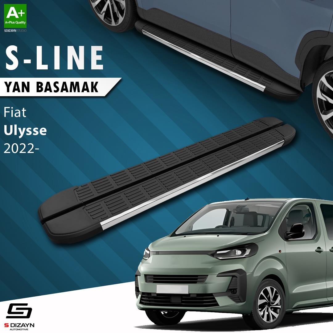 S-Dizayn Fiat Ulysse Uzun Şase S-Line Krom Yan Basamak 243 Cm 2022 Üzeri A+ Kalite