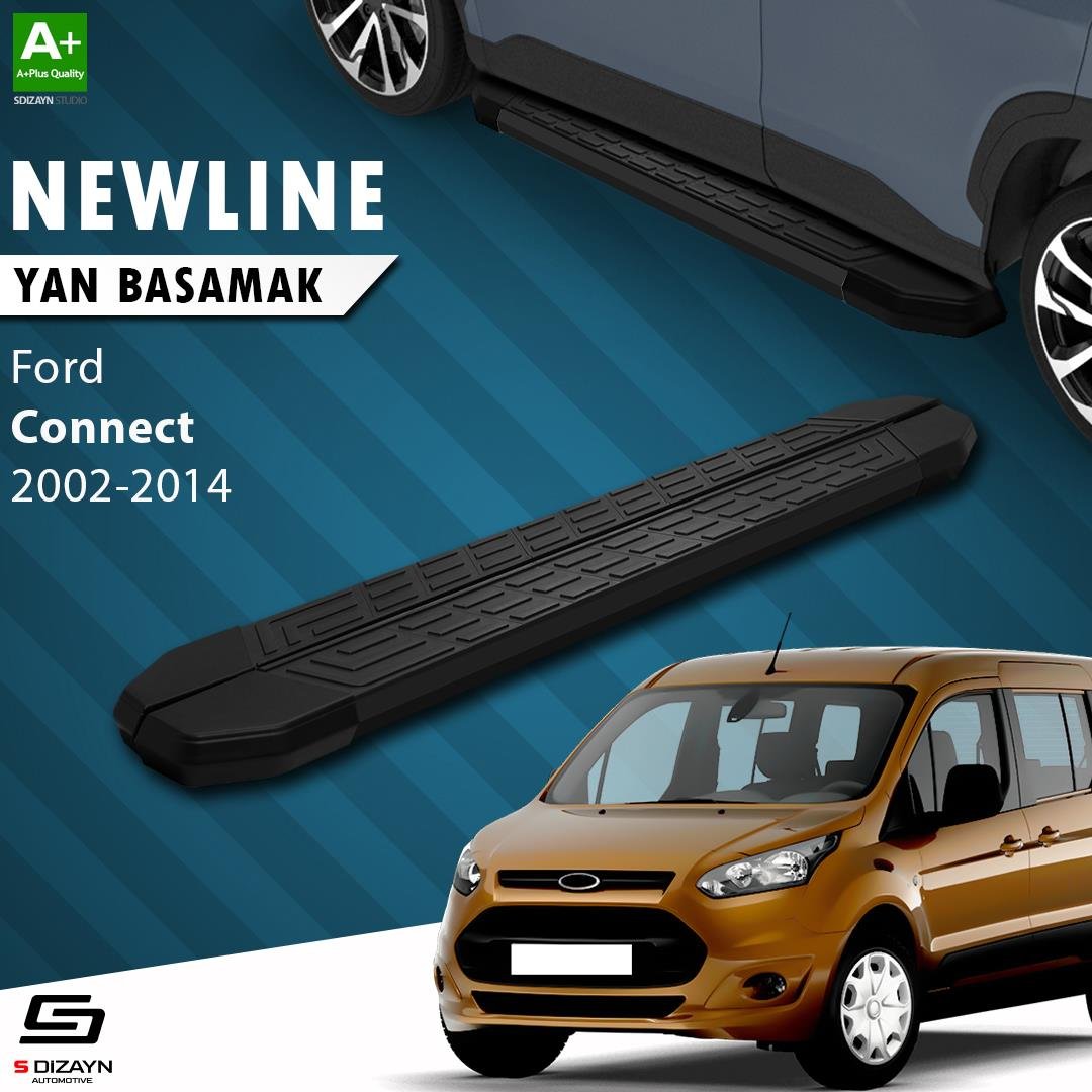S-Dizayn Ford Connect NewLine Siyah Yan Basamak 183 Cm 2002-2014 A+ Kalite