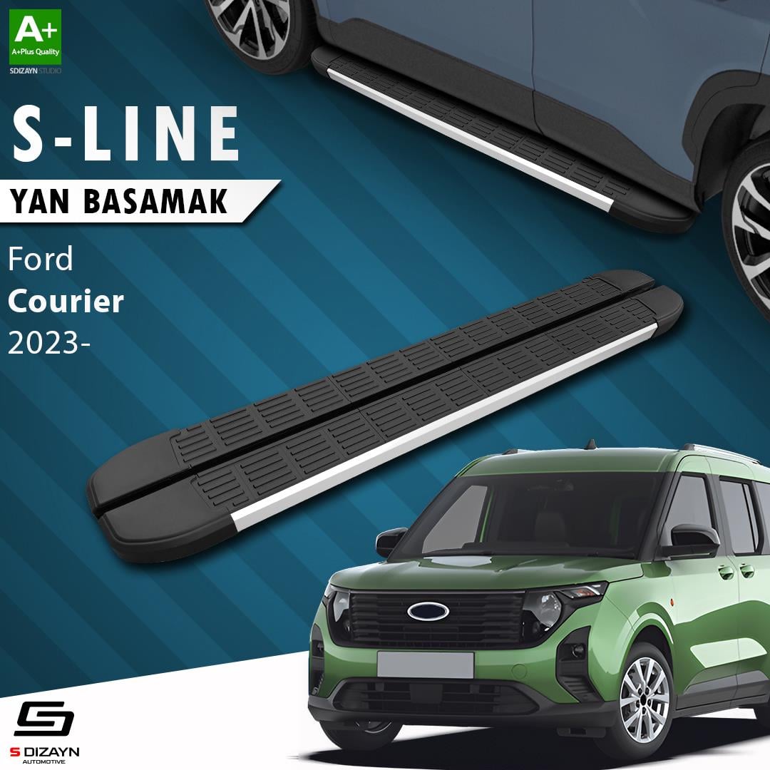 S-Dizayn Ford Courier 2 S-Line Aluminyum Yan Basamak 183 Cm 2023 Üzeri A+ Kalite