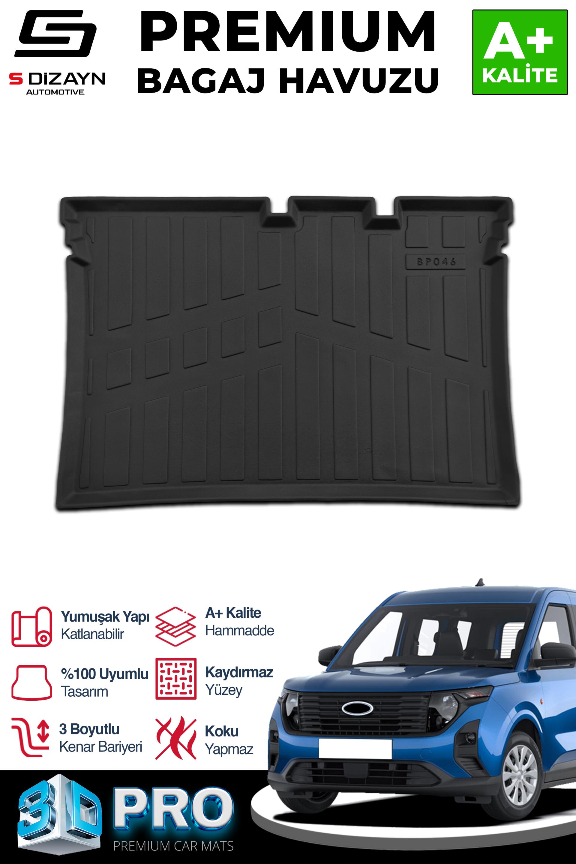 S-Dizayn Ford Courier 3D Pro Bagaj Havuzu 2024 Üzeri A+ Kalite