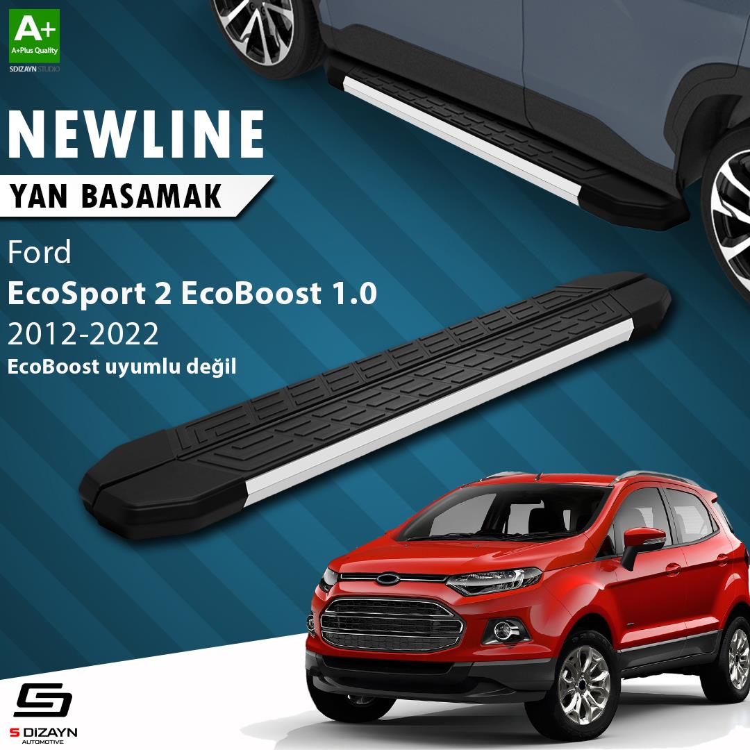 S-Dizayn Ford EcoSport 2 NewLine Aluminyum Yan Basamak 173 Cm 2012-2022 A+ Kalite
