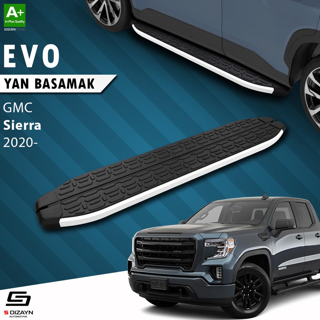 S-Dizayn GMC Sierra 5 Evo Aluminyum Yan Basamak 213 Cm 2020 Üzeri A+ Kalite