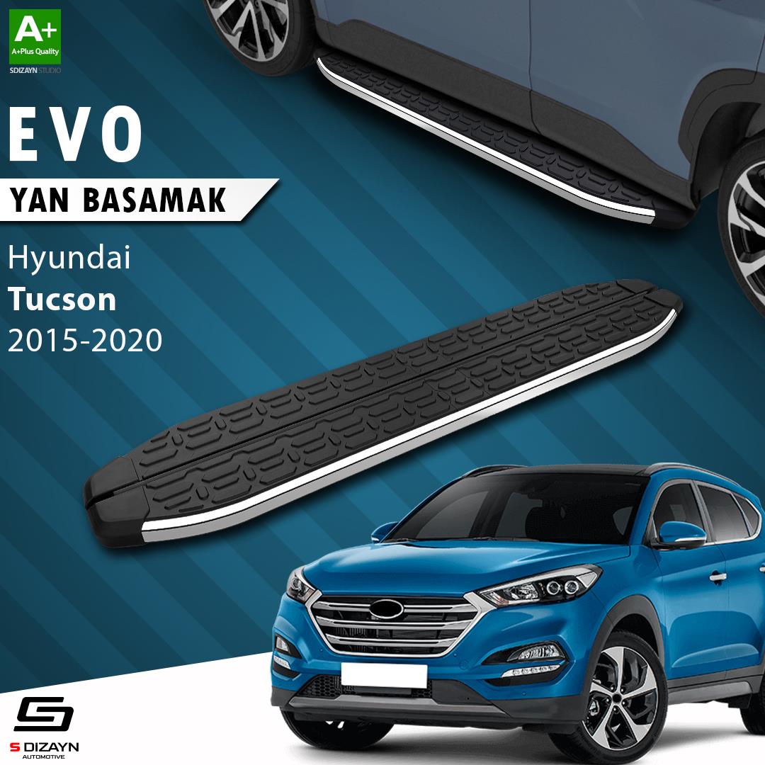 S-Dizayn Hyundai Tucson 3 Evo Krom Yan Basamak 173 Cm 2015-2020 A+ Kalite