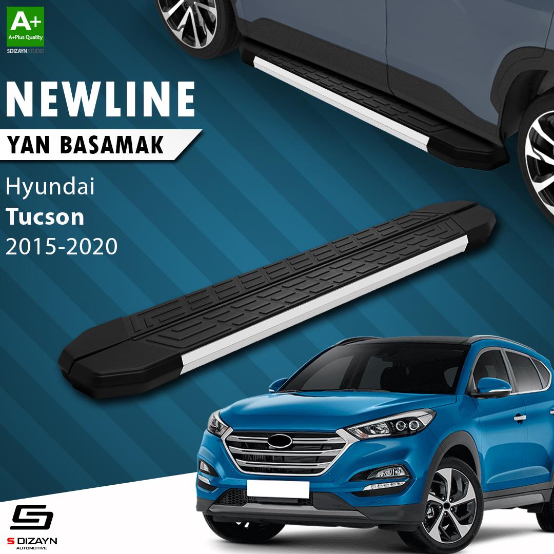 S-Dizayn Hyundai Tucson 3 NewLine Aluminyum Yan Basamak 173 Cm 2015-2020 A+ Kalite