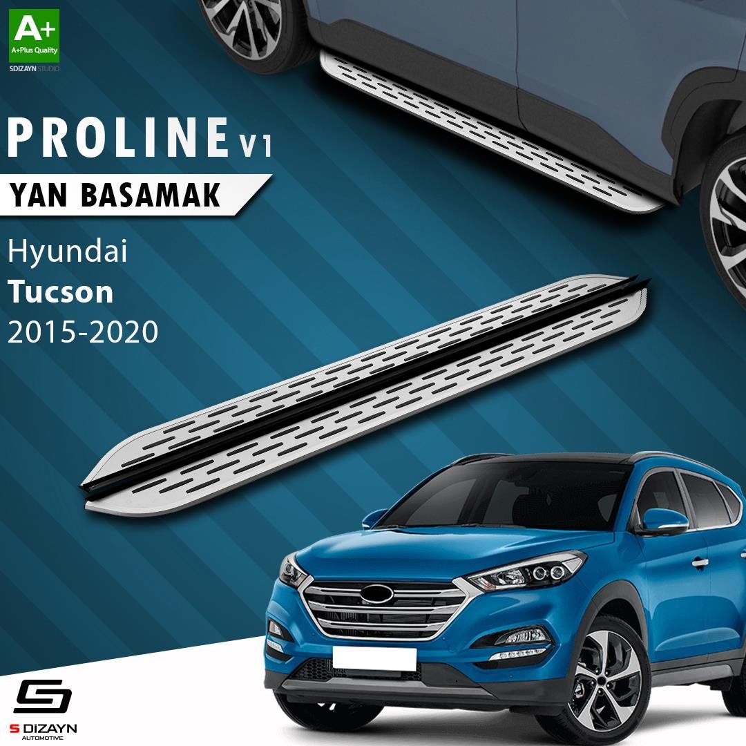 S-Dizayn Hyundai Tucson 3 OEM Still Pro V1 Aluminyum Yan Basamak 173 Cm 2015-2020 A+ Kalite