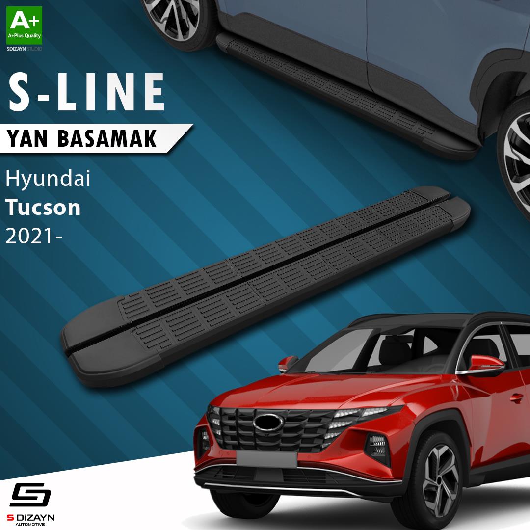 S-Dizayn Hyundai Tucson 4 S-Line Siyah Yan Basamak 173 Cm 2021 Üzeri A+ Kalite