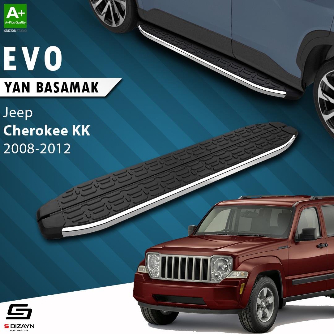S-Dizayn Jeep Cherokee KK Evo Krom Yan Basamak 153 Cm 2008-2012 A+ Kalite