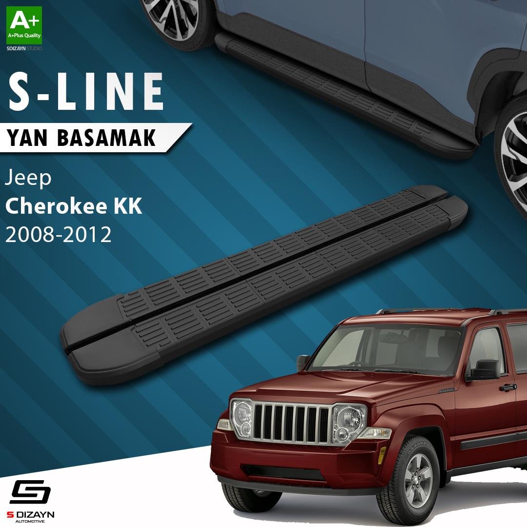 S-Dizayn Jeep Cherokee KK S-Line Siyah Yan Basamak 153 Cm 2008-2012 A+ Kalite