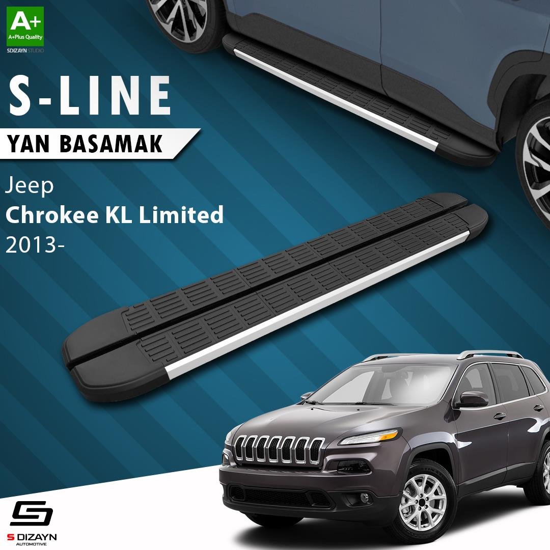 S-Dizayn Jeep Cherokee KL S-Line Aluminyum Yan Basamak 173 Cm 2013-2023 A+ Kalite