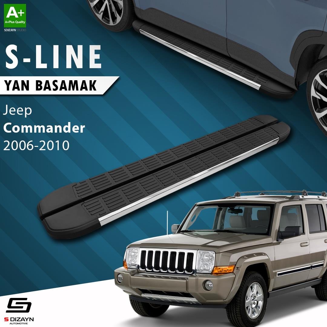 S-Dizayn Jeep Commander S-Line Krom Yan Basamak 173 Cm 2006-2010 A+ Kalite