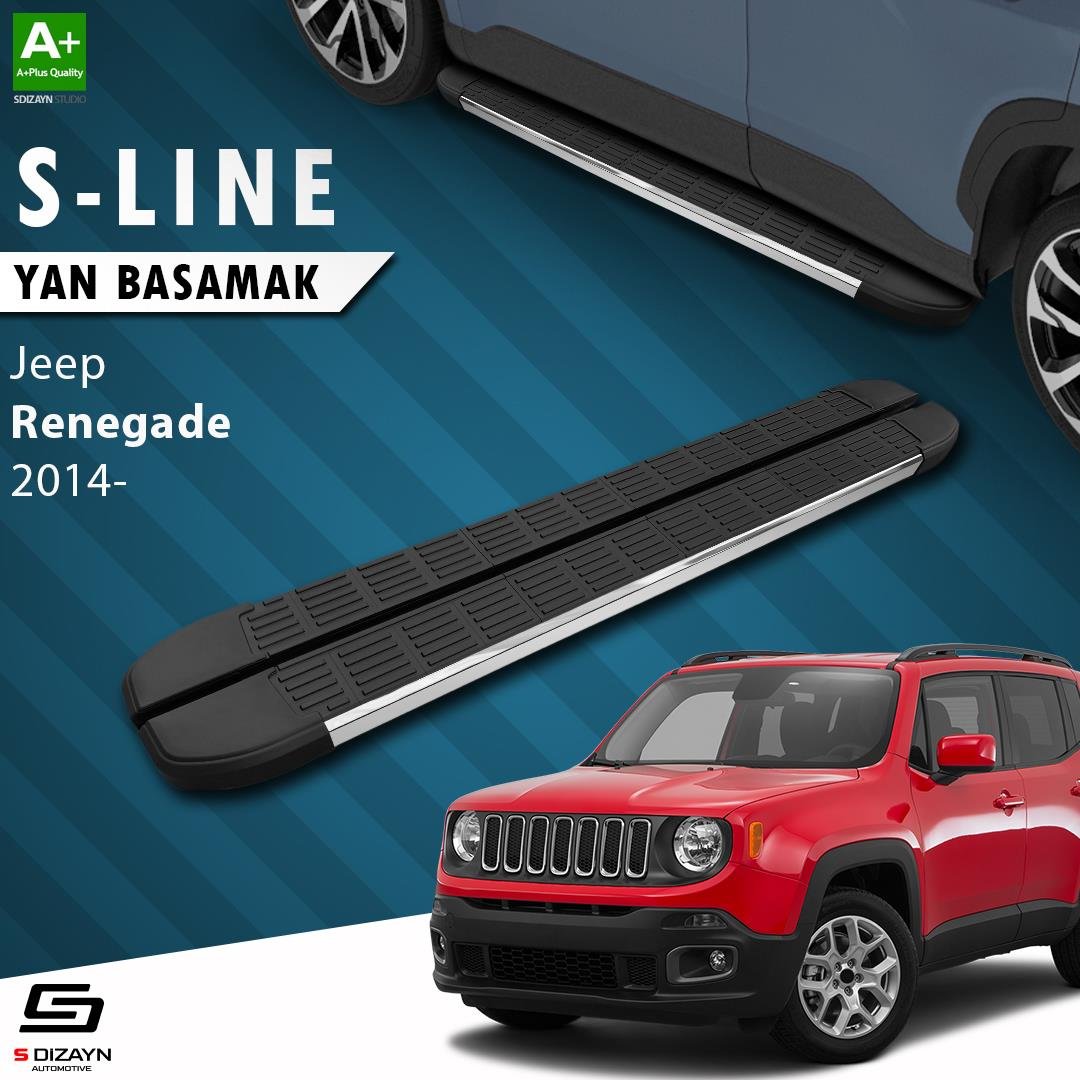 S-Dizayn Jeep Renegade S-Line Krom Yan Basamak 173 Cm 2014 Üzeri A+ Kalite
